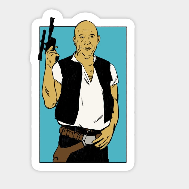 Vin Solo - Fast and Furious/Star Wars Crossover Sticker by sombreroinc